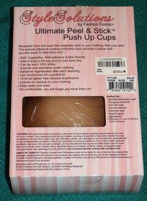 Style Solutions Fashion Forms Ultimate Peel & Stick Push Up Cups Size A/B