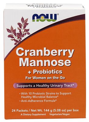 Now Foods Cranberry Mannose + Probiotic Packs 24 пакета