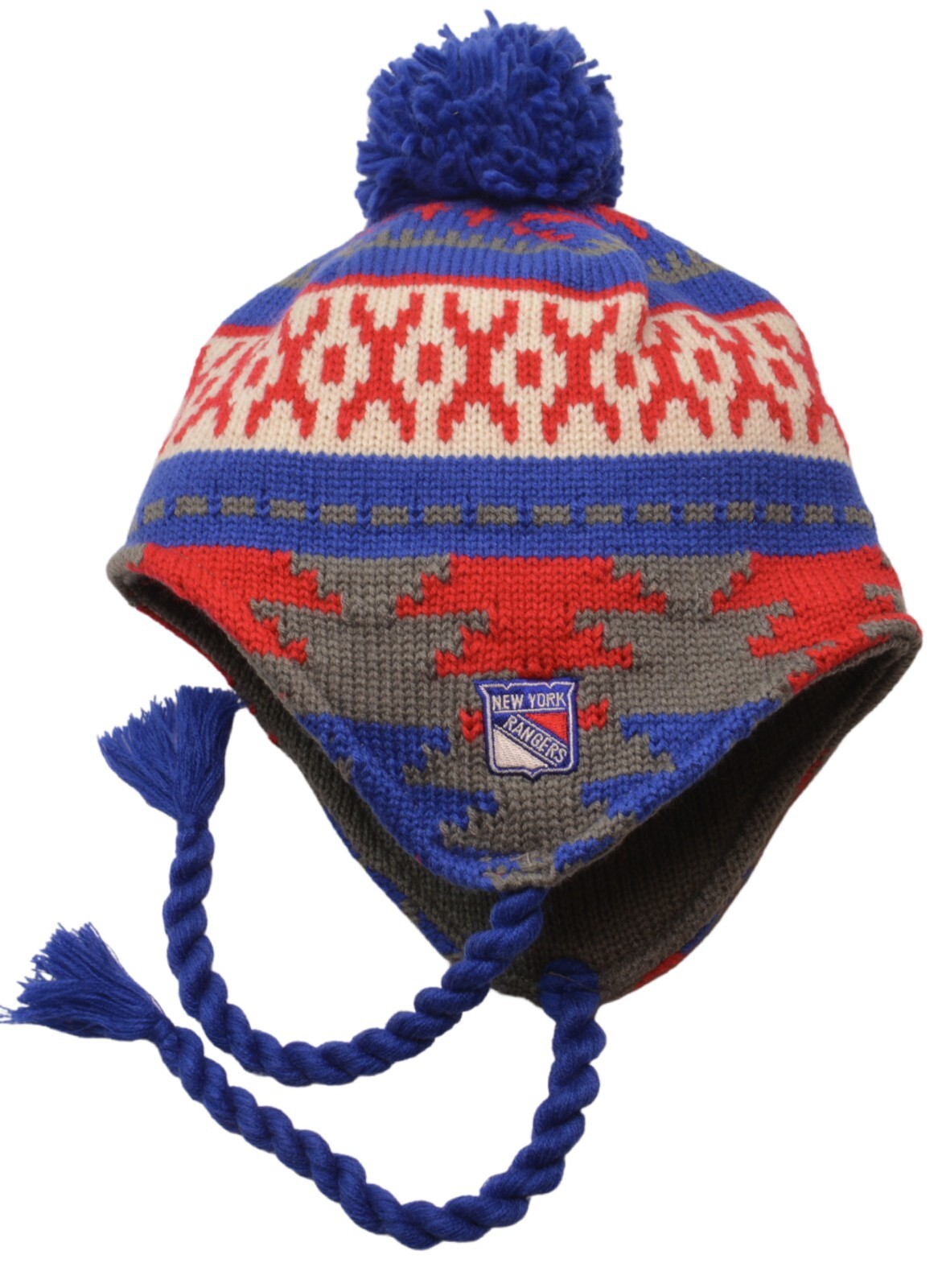 New York Rangers Adidas 11FHZ NHL Knit Tassel Winter Hat Beanie New York Rangers Adidas 11FHZ NHL Knit Tassel Winter Hat Beanie