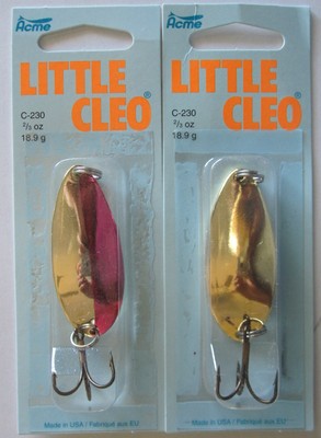 2 PKS Acme Tackle Little Cleo 3//4 Oz Nickel /& Or