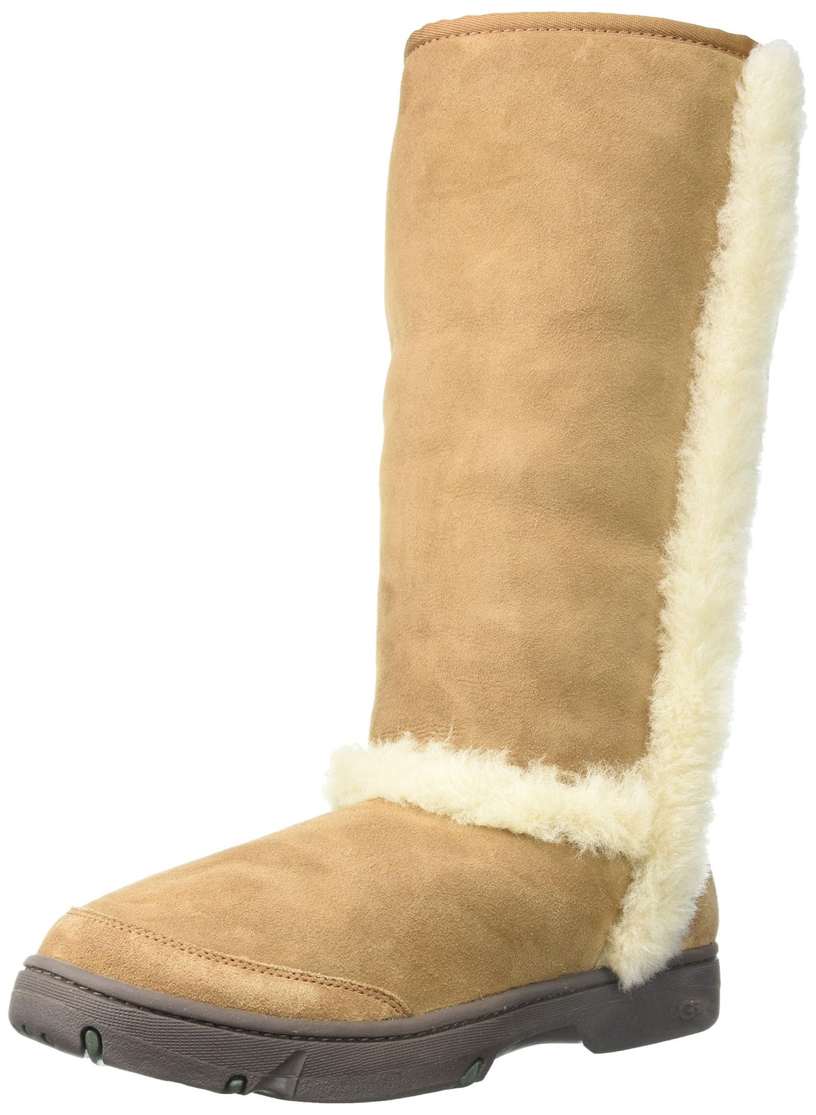 Pre-owned Ugg Women's Sunburst Tall Boot, Chestnut In Brown