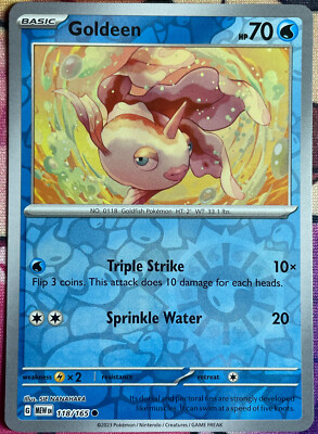 Goldeen Reverse Holo - 118/165 - Scarlet & Violet 151 Pokemon 2023