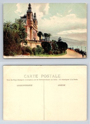 Monte-Carlo Le Casino et le Theatre Postcard Divided Back Levy Unposted