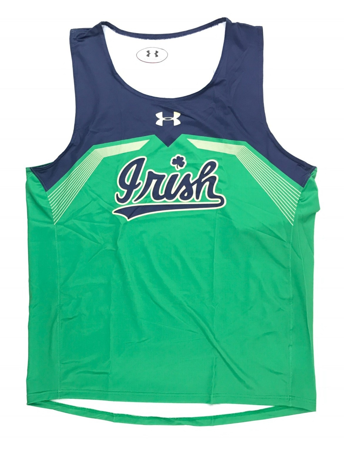 Under Armour Notre Dame Fighting Irish Green Men's L Running Singlet Tank UJTJ1 eBay