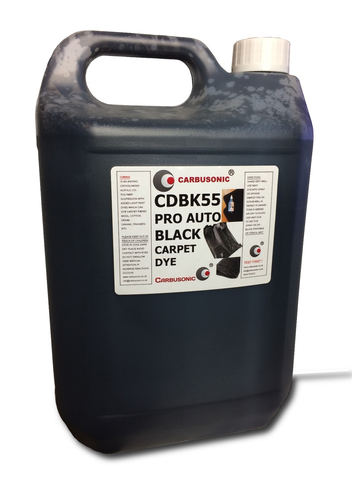 Black carpet dye - interior renovation , car trim 5 Litre free delivery.