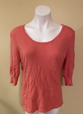 Dialogue Women s Pink Top Shirt 3/4 Sleeve Size Medium