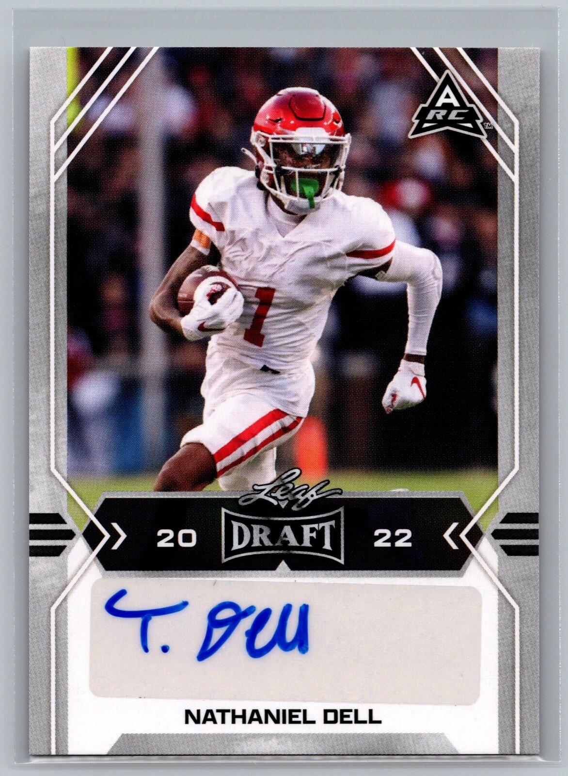 Tank Dell 2022 Leaf Draft Autographs BA-ND1 Football Card