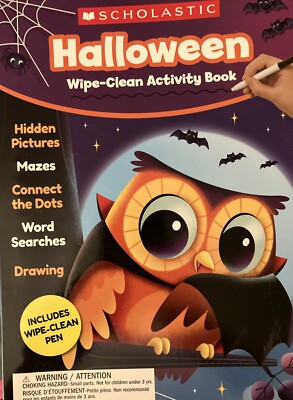  Halloween, Wipe-Clean Activity Book - Spiral Bound By Scholastic