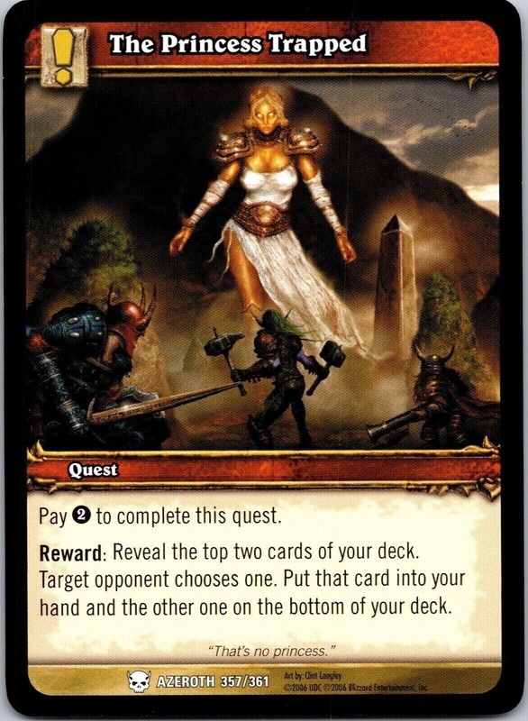2006 The Princess Trapped 357/361 Common World of Warcraft WOW TCG CCG