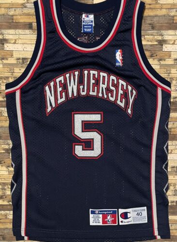 Jason Kidd New Jersey Nets Champion NBA authentic alternate grey