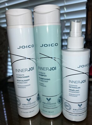 Joico InnerJoi Hydrate Shampoo Conditioner 10.1 fl.oz Detangler 6.76 oz New Set