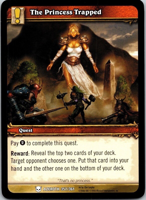 2006 The Princess Trapped 357/361 Common World of Warcraft WOW TCG CCG