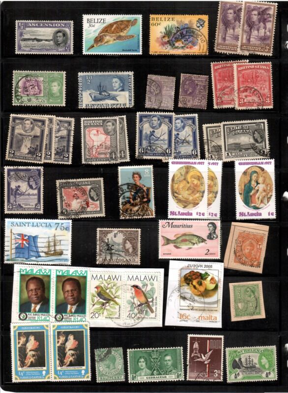 Small group Great Britain / British colonies stamps