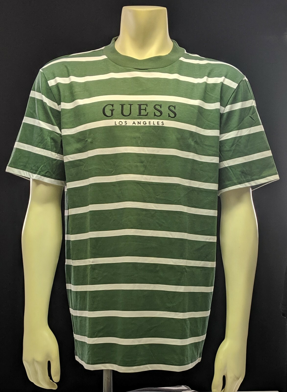 green striped guess t shirt