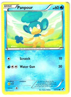 Reverse Holo Black /& White : Base Set **LP** POKEMON 33//114 Panpour
