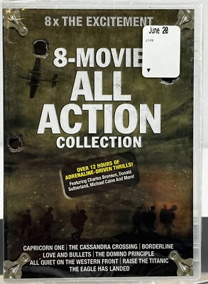 8-Movie All Action Collection DVD 2 Disc Set Charles Bronson Donald Sutherland