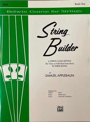 Belwin Course for Strings Series String Builder for Cello Book One 1 Music Book