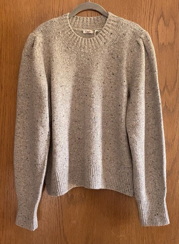 Faherty Women's Puff Sleeve Boone Sweater Merino Wool Alpaca