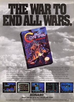 Contra Force Nintendo NES 1992 Game Promo Ad Wall Art Print Poster - Glossy
