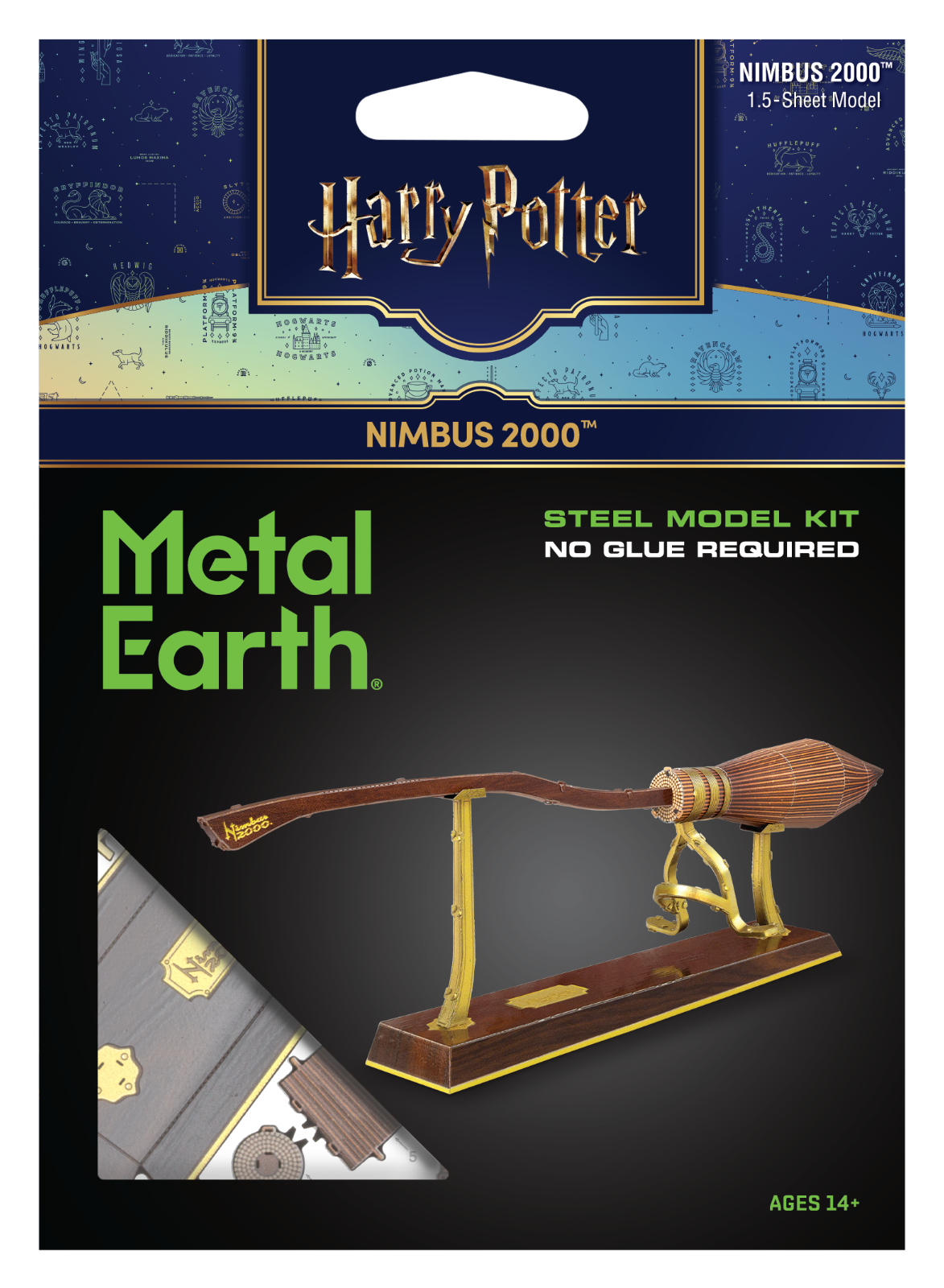 Fascinations Metal Earth Harry Potter NIMBUS 2000 Laser Cut 3D Model Kit ME1031