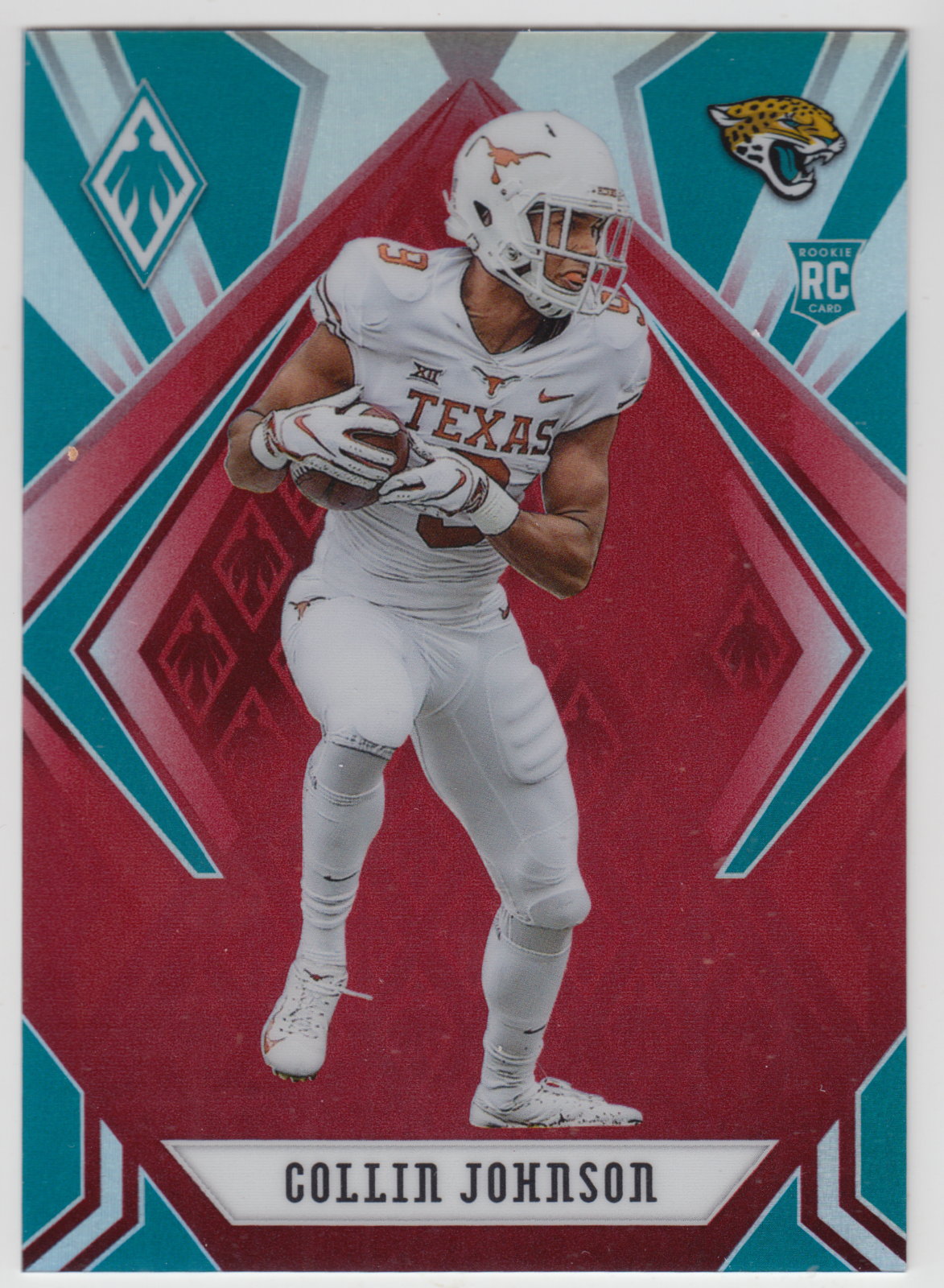 2020 PANINI PHOENIX COLLIN JOHNSON RC ROOKIE RED /299 CARD #174. rookie card picture