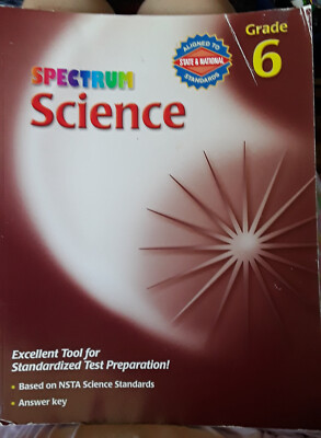 Spectrum SCIENCE Workbook w/Answer Key Grade 6 Homeschool Standardized Test Prep