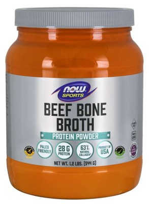 Now Foods Beef Bone Broth Pure Powder 1,2 фунта порошка