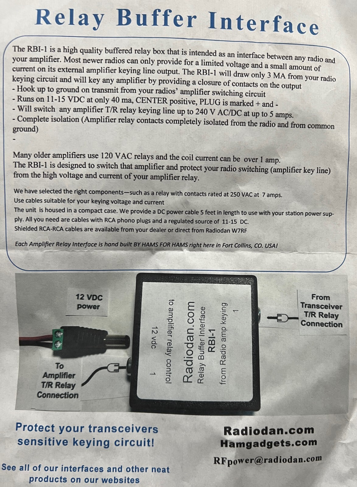 Hamgadgets Soft Key For Heathkit SB-200 SB-220, SB-230, SB-1000, etc RBI-1A