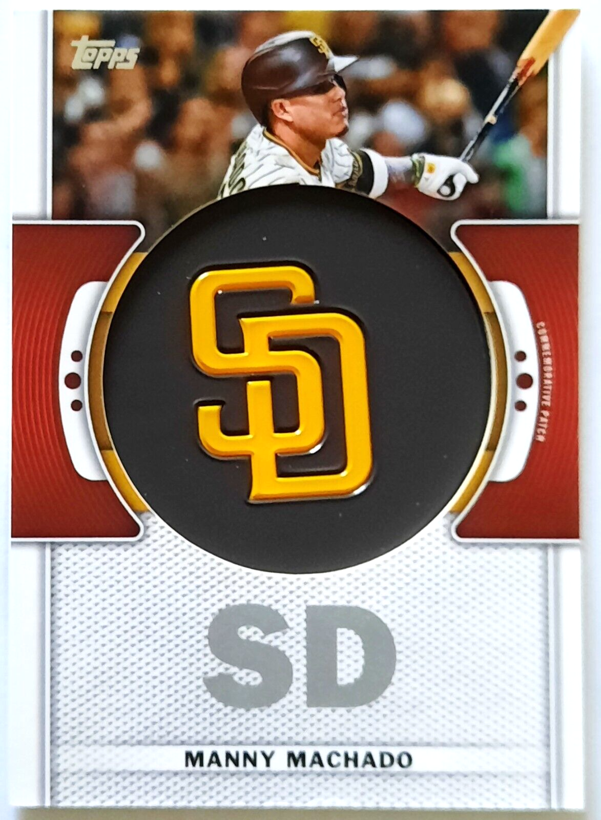 Manny Machado 2023 Topps Team Logo Patch Relic Card #TLP-MM Manny Machado 2023 Topps Team Logo Patch Relic Card #TLP-MM