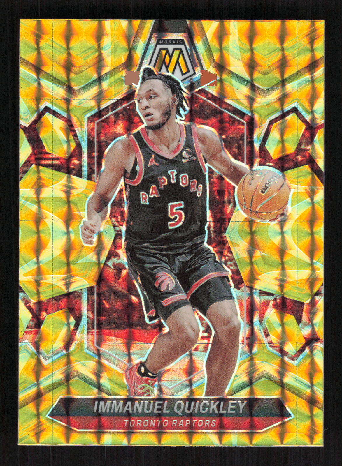 2023-24 Panini Mosaic Mosaic Reactive Yellow #114 Immanuel