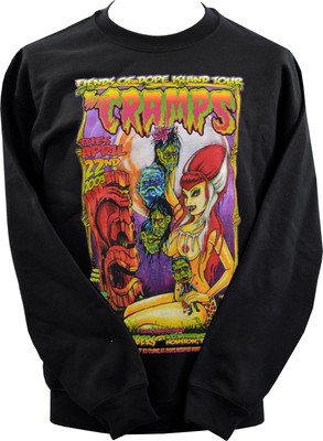 UNISEX SWEATSHIRT JOHNNY ACE STUDIOS CRAMPS GARAGE TIKI SHRUNKEN HEADS XS-7XL