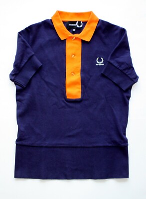 Raf Simons Fred Perry Polo shirt orange blue Men's 36 Small
