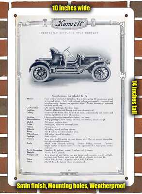 METAL SIGN - 1909 Maxwell (Sign Variant #7)