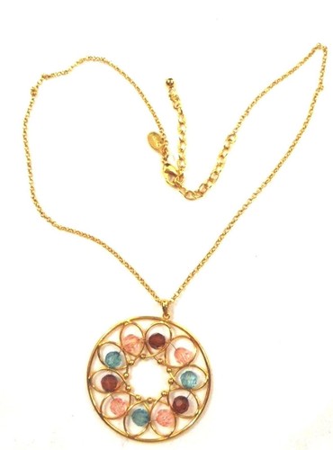 Joan Rivers Reversible Lotus Pendant Watch Simulated Peridot  display picture 1