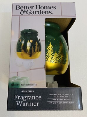 Better Homes & Gardens Fragrance Warmer Wax Scent Plug In Gold Trees