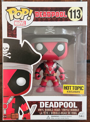 Funko POP! Marvel - Deadpool (Pirate) #113 Hot Topic Exclusive w/ Pop Protector