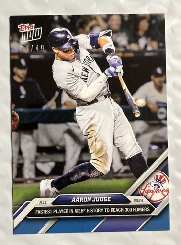 Aaron Judge - 2024 MLB TOPPS NOW Card 555 - 300th HR - Blue