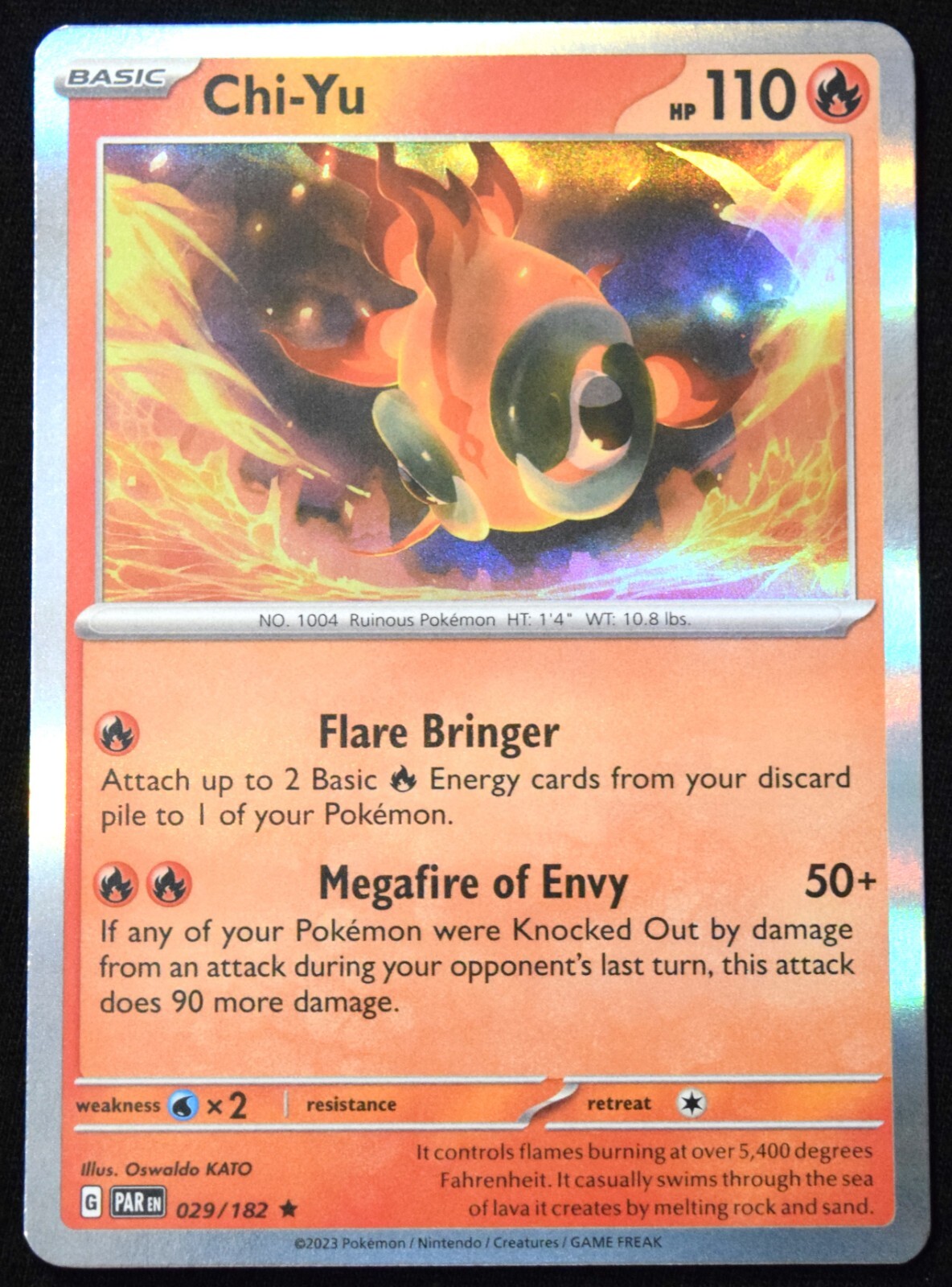 Pokemon TCG Chi-Yu 029/182 2023 Paradox Rift Holo Rare Card