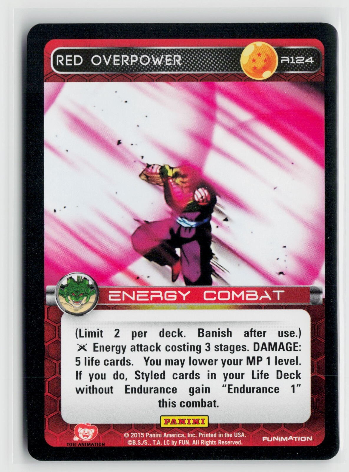 DBZ TCG Dragon Ball Z Panini Heroes & Villains Red Overpower