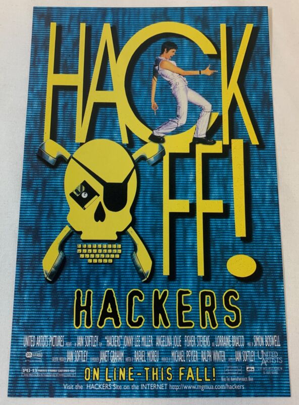 1995 Angelina Jolie HACKERS movie ad page ~ Hack Off!
