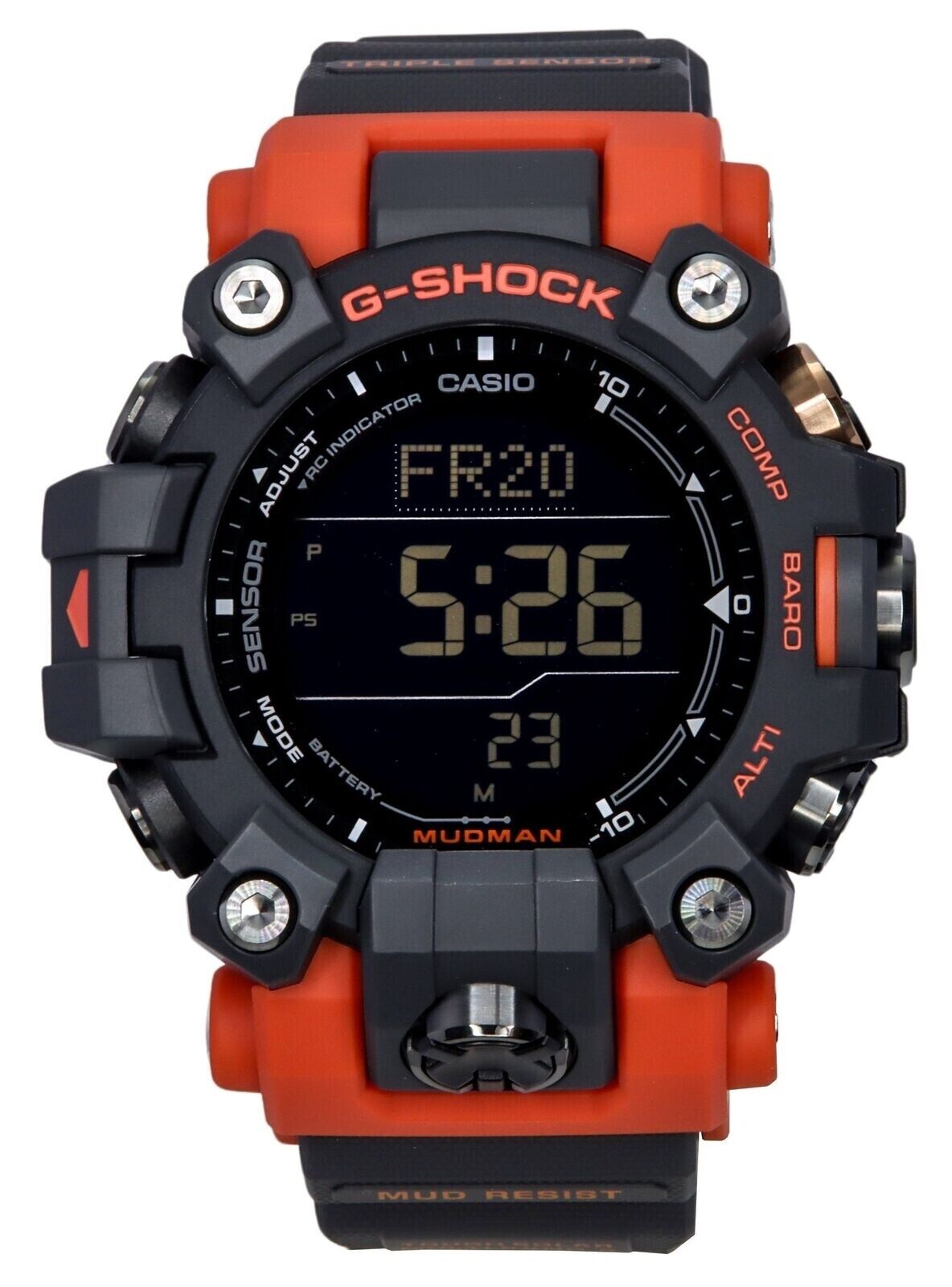 Pre-owned Casio G-shock Mudman Master Of G-land Digital Compass Gw9500-1a4 200m Mens Watch
