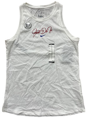 Женская тренировочная майка Nike White Dri-Fit Just Do It