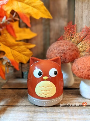 Cute Owlet Kitchen Timer Retro Up to 60 min 