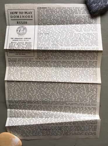 Vintage Box of USA 'Statue of Liberty'  Dominoes - The Embossing Company