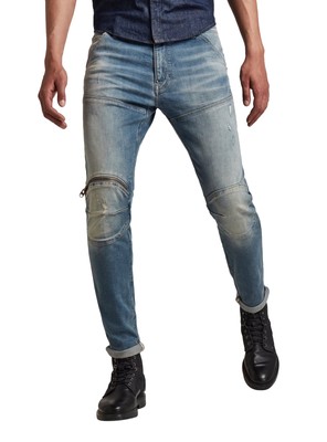 

Джинсы скинни до колен G-Star Raw Mens 5620 3D Zip Zip BLU-32, Antic faded monaco blue destroyed, Jeans