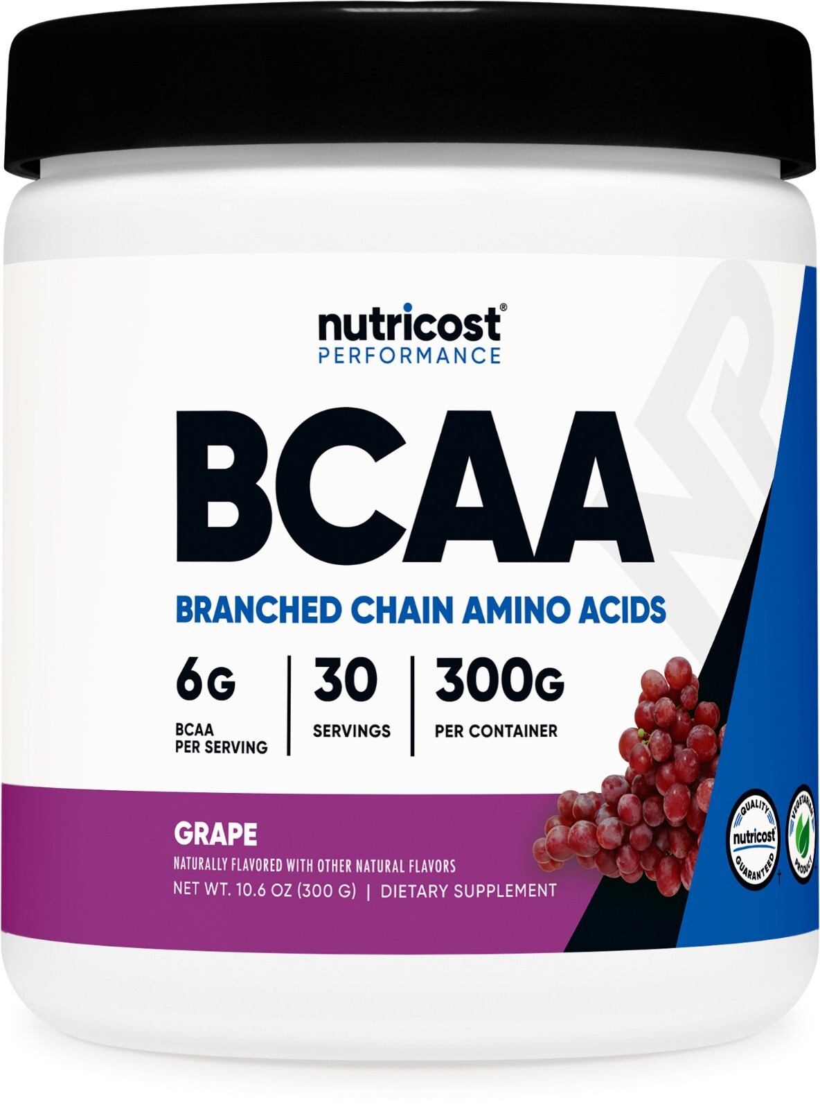 Nutricost BCAA 2:1:1 порошок (виноград) 30 порций - 6 г на порцию