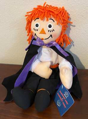 Raggedy Andy Halloween Vampire Dracula Plush Doll 16755 Applause 15'' NEW w/Tag 