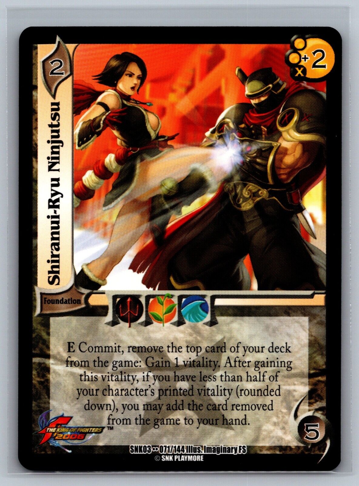 UFS CCG Shiranui-Ryu Ninjutsu #071/144 TCG SNK03 The Cutting UFS CCG Shiranui-Ryu Ninjutsu #071/144 TCG SNK03 The Cutting