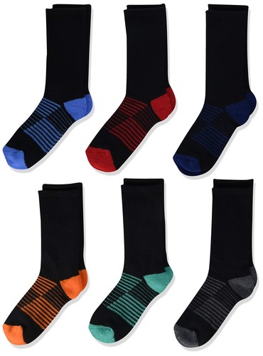 6 Pairs Black Large
