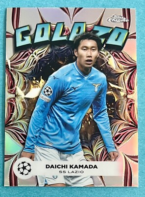 Daichi Kamada 2023-24 Topps Chrome UEFA Club GOALAZO #GL-13 LAZIO